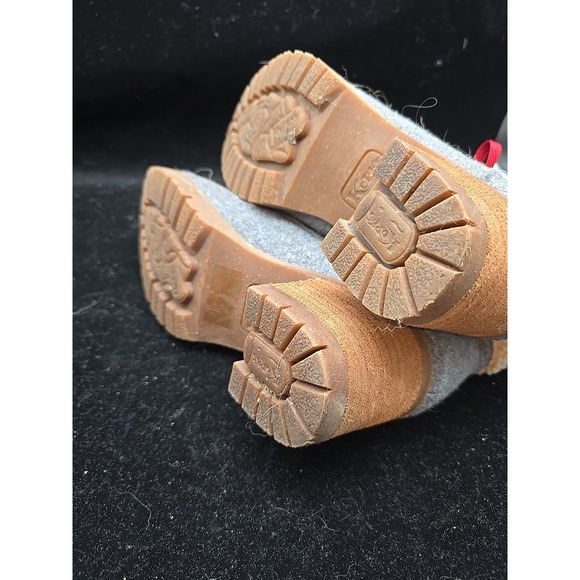 KORKS Size 10 EVIE LACE UP WOOL‎ HEELED HIKER ANKLE BOOTIE GRAY Gently Worn - Picture 6 of 9